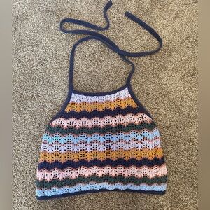 American eagle cropped halter top